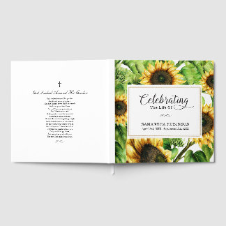 Sunflower Celebration of Life Memorial Guest Book