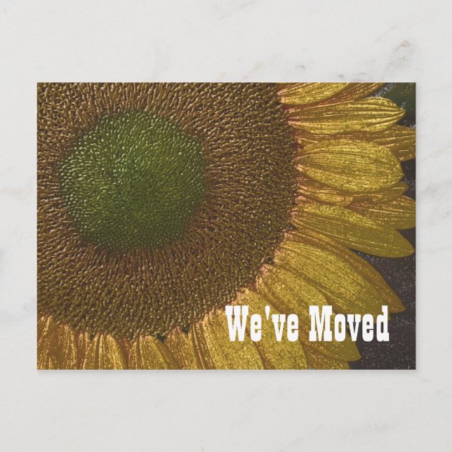 Sunflower Centre New Address Floral Postcard (Front)