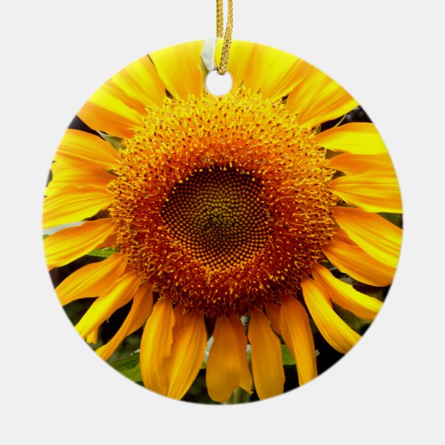 Sunflower Ceramic Ornament (Front)