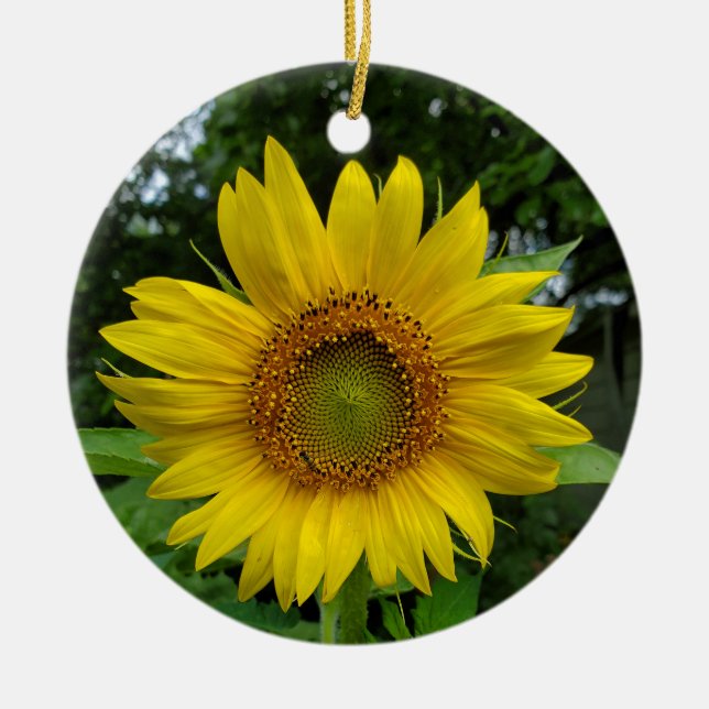 Sunflower Ceramic Ornament (Front)