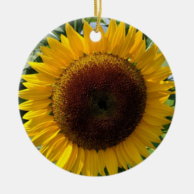 Sunflower Ceramic Ornament (Front)