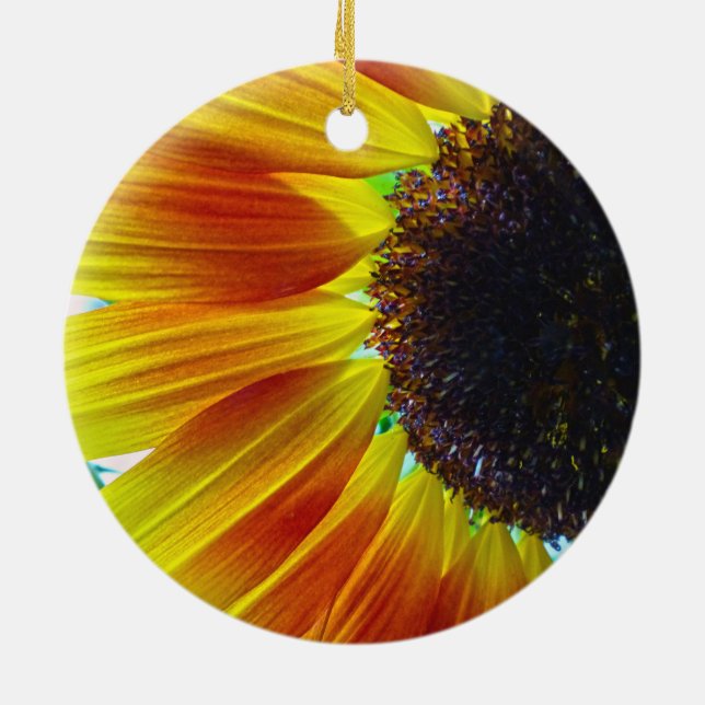 Sunflower Ceramic Ornament (Back)