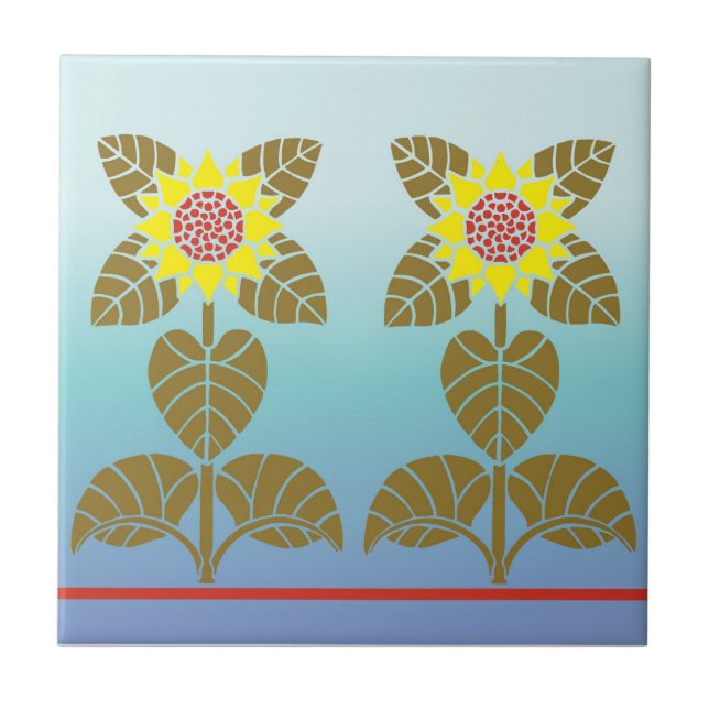 Sunflower Ceramic Tile (Front)