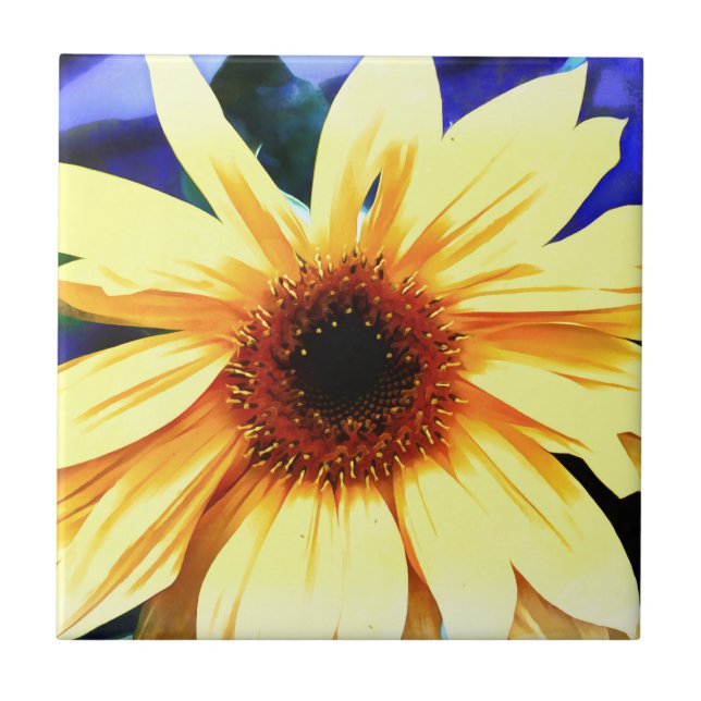 Sunflower Ceramic Tile Small (4.25" x 4.25") (Front)