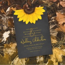 sunflower chalkboard rustic floral wedding
