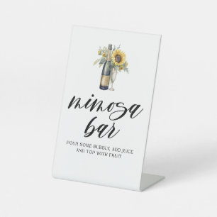 Sunflower & Champagne Mimosa Bar Sign