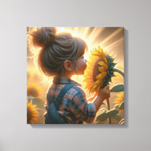 Sunflower Child Canvas Print