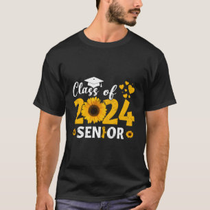 Sunflower Class Of 2024 School Graduation Senior 2 T-Shirt