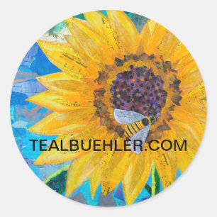 Sunflower Classic Round Sticker