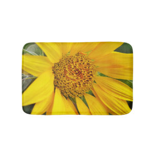 Sunflower Close-Up Bath Mat Rug