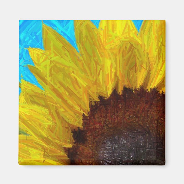 Sunflower close up magnet (Front)