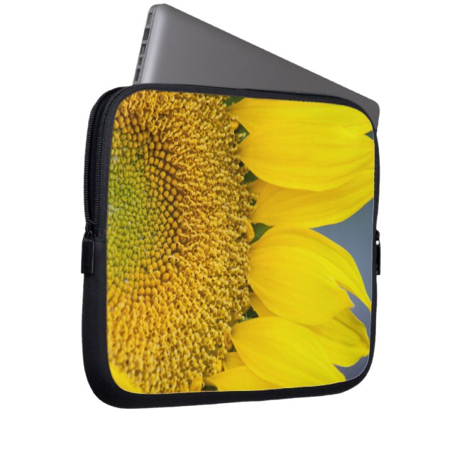 Sunflower Close Up Photograph Laptop Sleeve (Front Right)