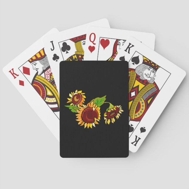 Sunflower Cluster Playing Cards (Back)
