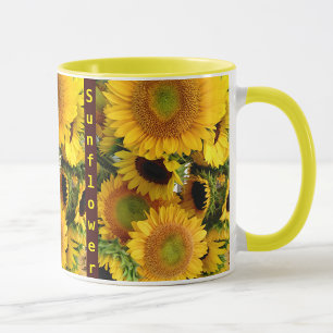 Sunflower Coffee Cup Sunshine Mug Personalize Name