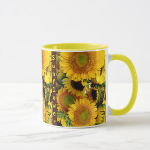 Sunflower Coffee Cup Sunshine Mug Personalize Name