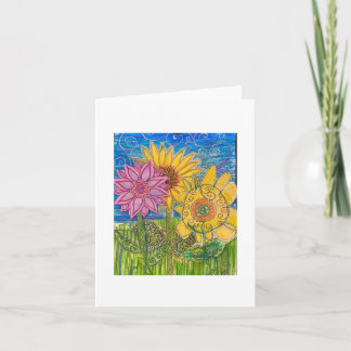 Sunflower Collaboration Card