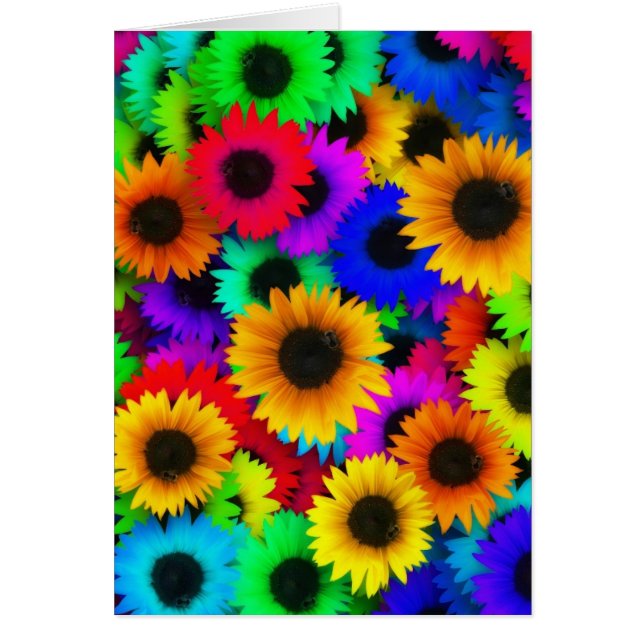 Sunflower collage greeting card (Front)