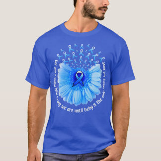 Sunflower Colon Awareness Blue Ribbon In March T-Shirt