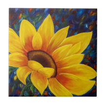 Sunflower Colorful Ceramic Tile