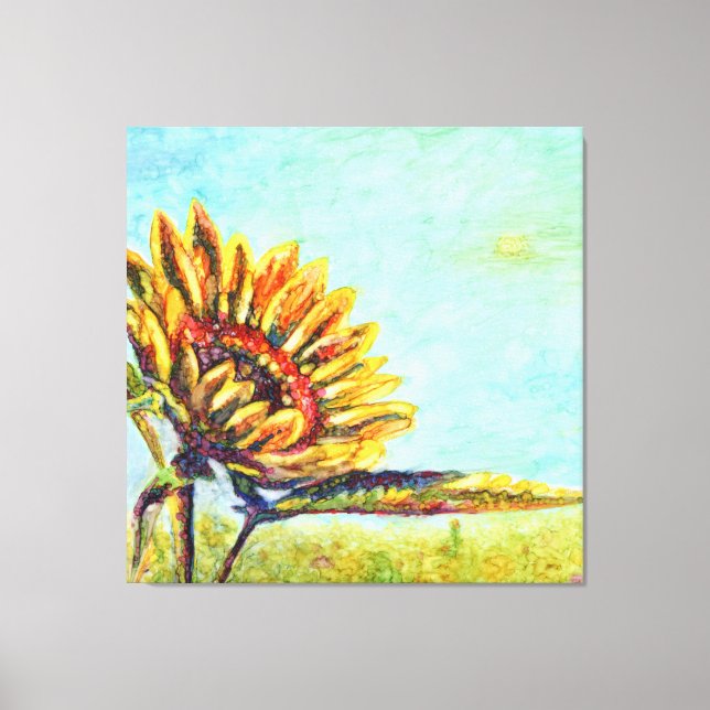 Sunflower Colourful Abstract  Canvas Print (Front)