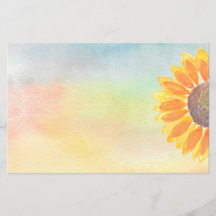 Sunflower Colourful Watercolor Paper Sheet