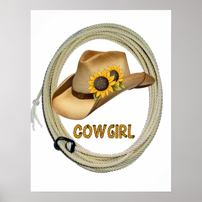 Sunflower Cowgirl Poster (Front)