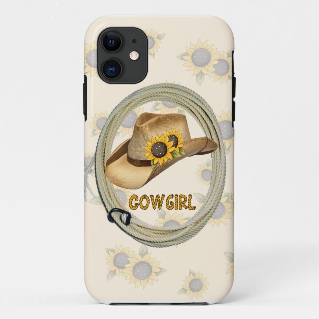 "Sunflower Cowgirl" Western IPhone 5 Case (Back)