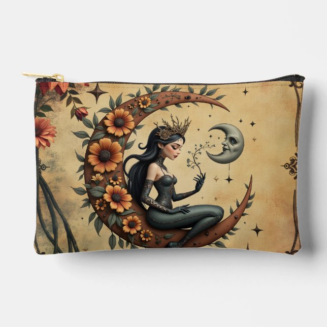 Sunflower Crescent Queen  Accessory Pouch (Front)