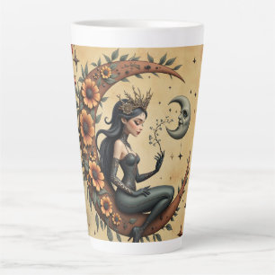 Sunflower Crescent Queen Latte Mug