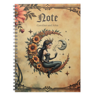 Sunflower Crescent Queen Notebook