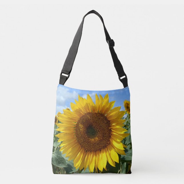 Sunflower Custom All Over Print Cross Body Bag (Front)