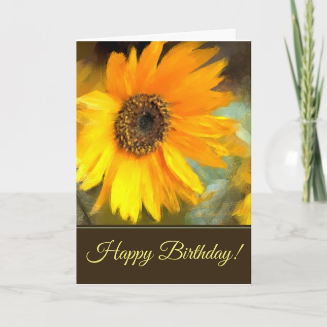 Sunflower Custom Greeting Card (Front)