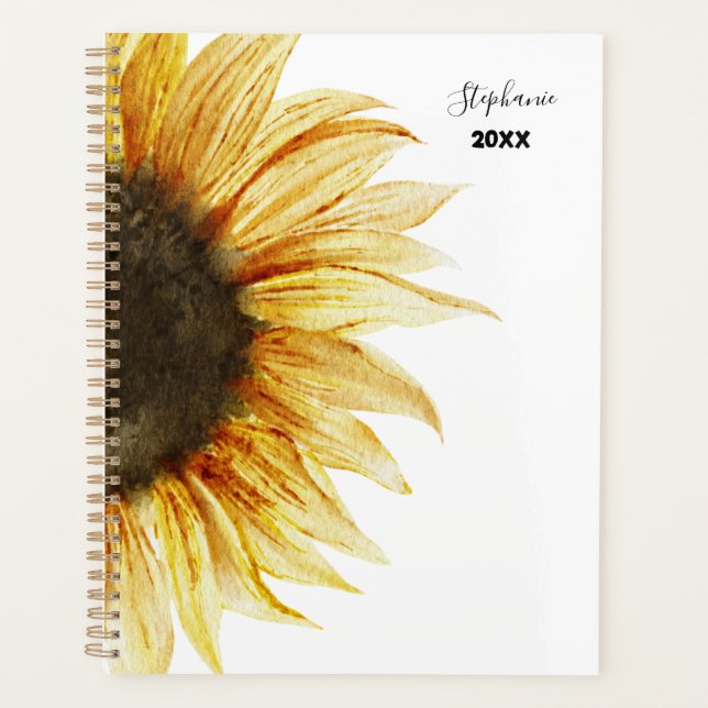Sunflower Custom Name 2025 Planner (Front)