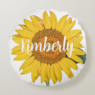 Sunflower Custom Round Pillow