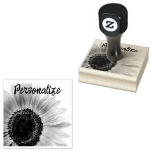 Sunflower Custom Rubber Stamp
