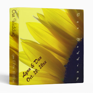 Sunflower Custom Wedding Album Binder