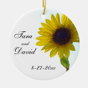 Sunflower Customizable Wedding Ornament