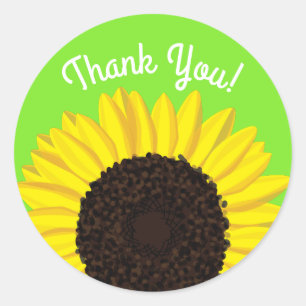 Sunflower Cute 1st Birthday Sticker Seals