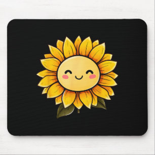 Sunflower Cute Floral Happy Flower Funny Graphic  Mouse Pad