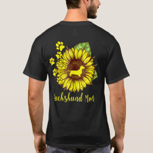 Sunflower Dachshund Mom Dog Mom Cool Present T-Shirt