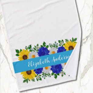 Sunflower Daisy Blue Floral