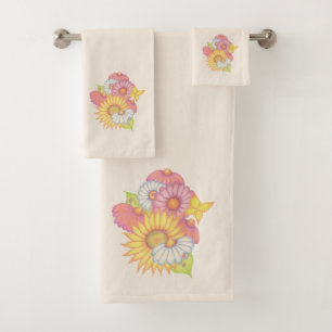 Sunflower Daisy Towel Set
