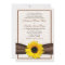 Sunflower Damask Floral Wedding Invitation