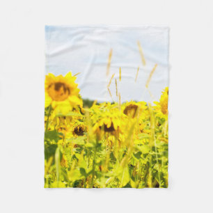 Sunflower Days Fleece Blanket