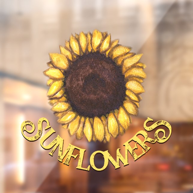 Sunflower Decal Customized Sunflower Window Cling (Sheet 2)
