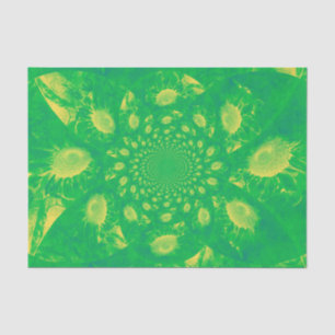 Sunflower Decoupage Green Yellow Abstract Art Tissue Paper