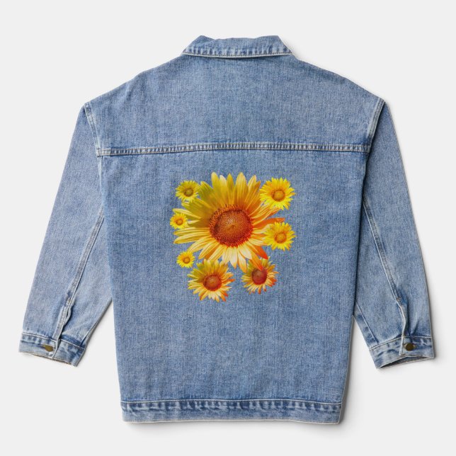 Sunflower denim jacket (Back)