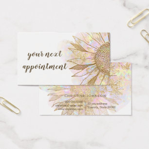 sunflower design appointment card