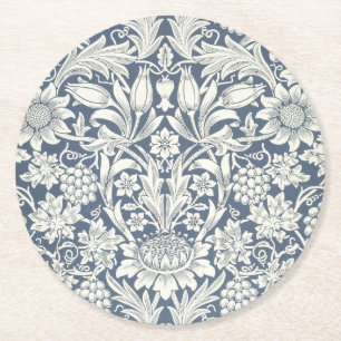 Sunflower Design (by William Morris) Paper Coaster