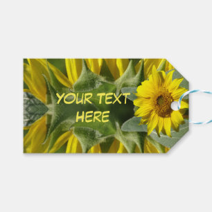 Sunflower Design Cust. Text Gift Tag
